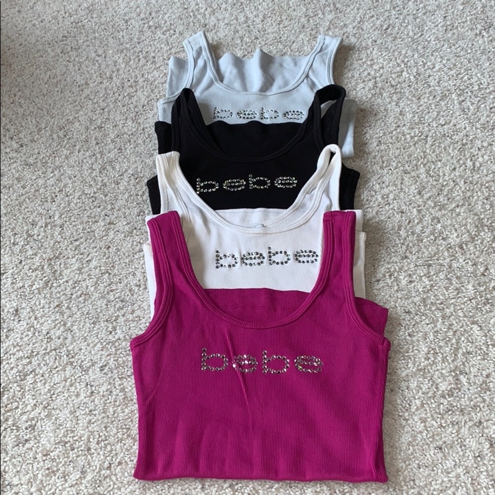 SWAROVSKI LOGO TANK TOP BEBE